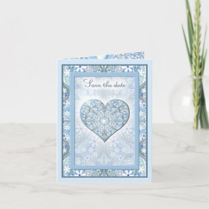 Ceramic Lace Light Blue Invitation