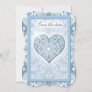 Ceramic Lace Light Blue Invitation