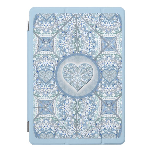 Ceramic lace Light blue iPad Pro Cover (Front)
