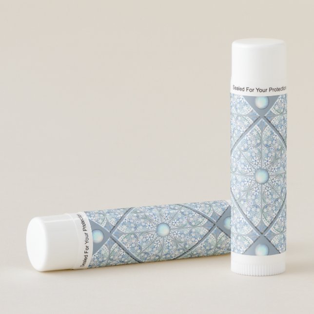 Ceramic lace Light blue Lip Balm (Front)