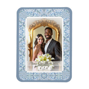 Ceramic lace Light blue Magnet