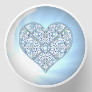 Ceramic Lace light blue Mini Candle Favors