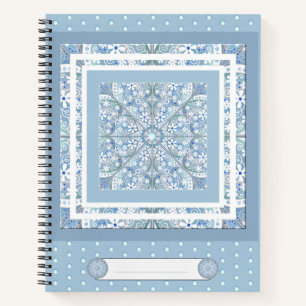 Ceramic Lace Light Blue Notebook