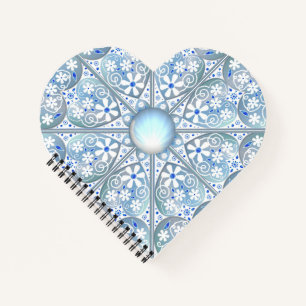 Ceramic Lace Light Blue Notebook