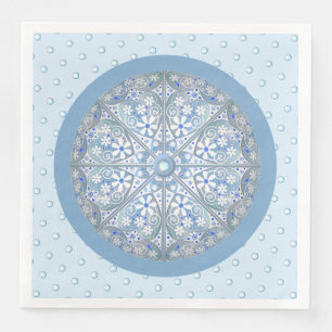 Ceramic Lace light blue Paper Dinner Napkins