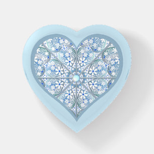 Ceramic lace Light blue Paperweight