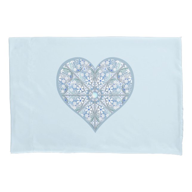 Ceramic Lace light blue Pillow Case (Front)