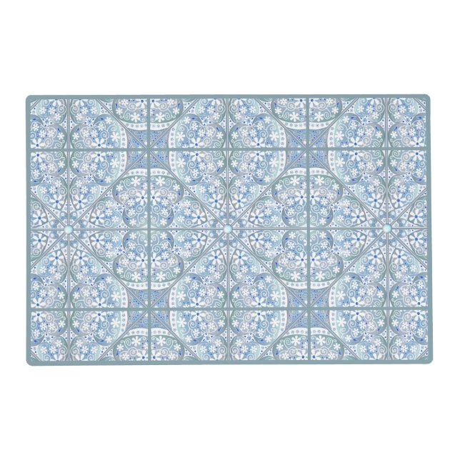 Ceramic Lace Light Blue Placemat (Front)