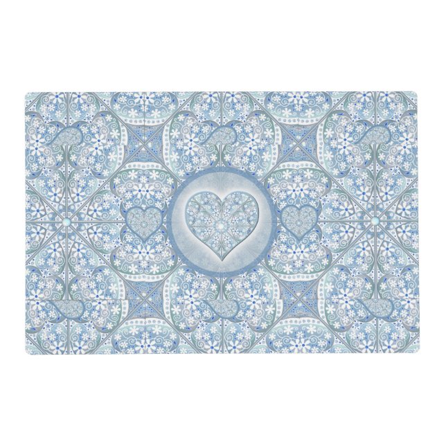 Ceramic Lace Light Blue Placemat (Front)
