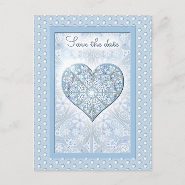 Ceramic Lace Light blue Postcard (Front)