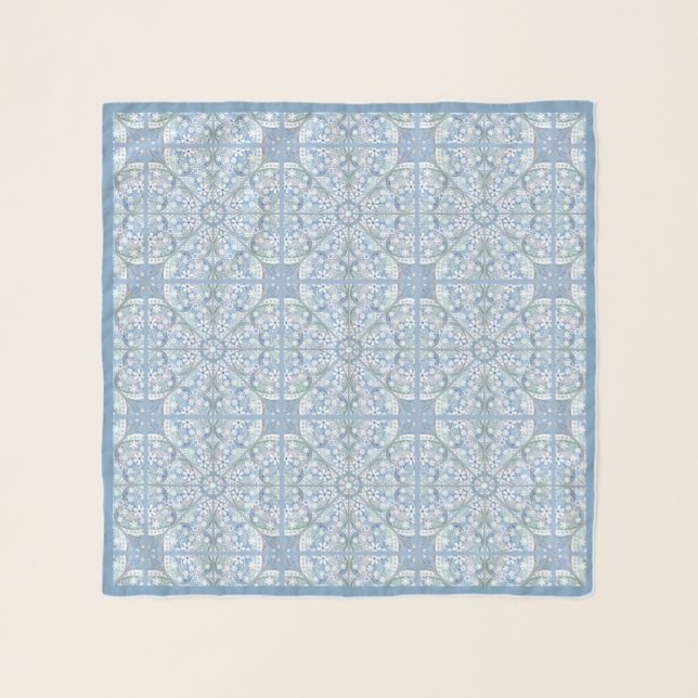 Ceramic Lace light blue Scarf (Front)