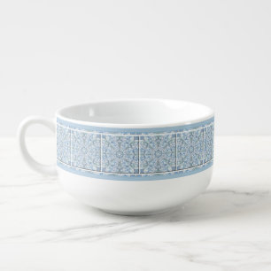 Ceramic Lace light blue Soup Mug