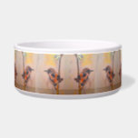 CERAMIC LARGE PET BOWL - MARSH WREN<br><div class="desc">MARSH WREN</div>