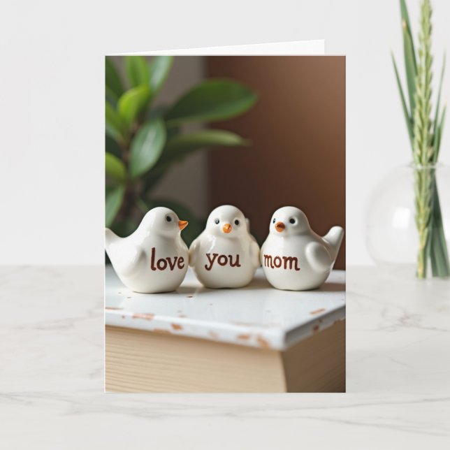 Ceramic Love You Mom Card (Front)