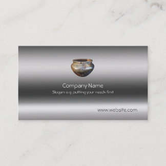 Ceramic Lustre Raku Pottery, metallic-look Business Card