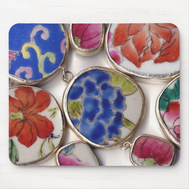 Ceramic Ming Dynasty Pottery Shards Mouse Pad (Front)