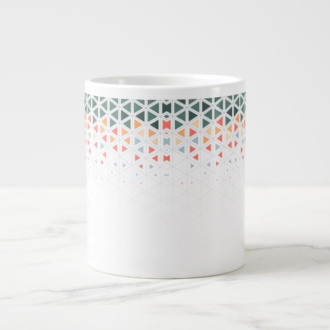 Ceramic Mug Isogrid Triangles Pattern (Front)