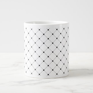 Ceramic Mug Lattice Pattern Black and White