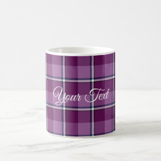 Ceramic Mug Purple and Trendy Pink Plaid
