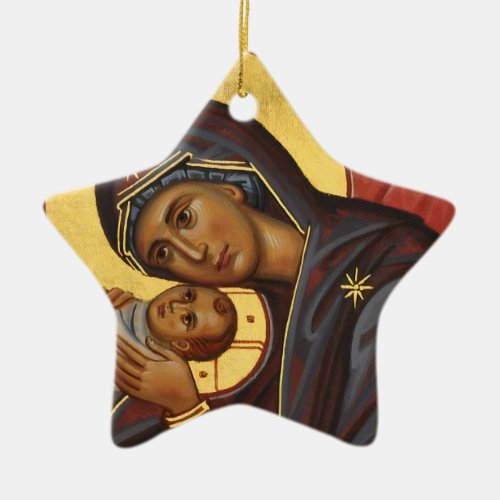 Ceramic Nativity Star Ornament