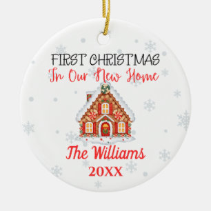 Ceramic New Home Christmas Personalized Ornament