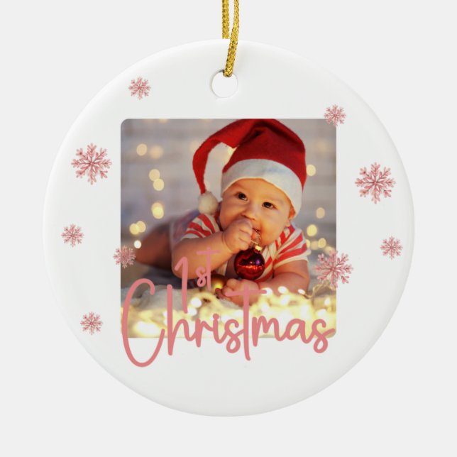 Ceramic Ornament Babys First Christmas Baby (Front)