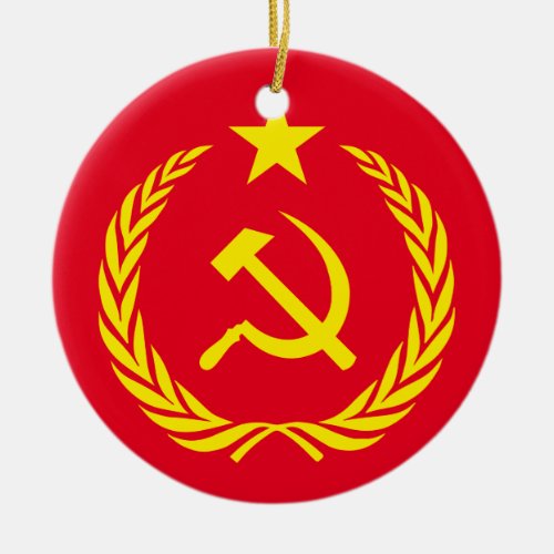 Ceramic Ornament Cold War Communist Flag