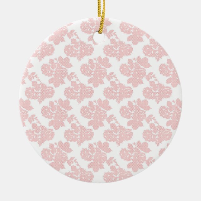 Ceramic Ornament | Floral Circle – Holiday Charm (Front)