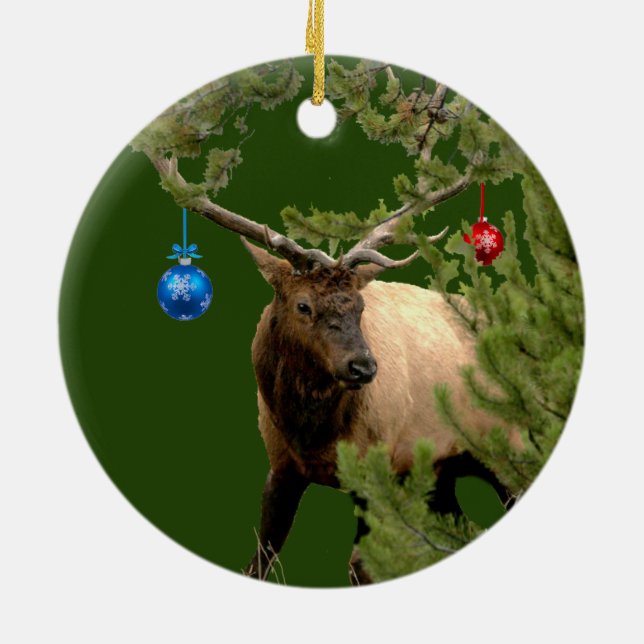 Ceramic ornament of elk (Back)