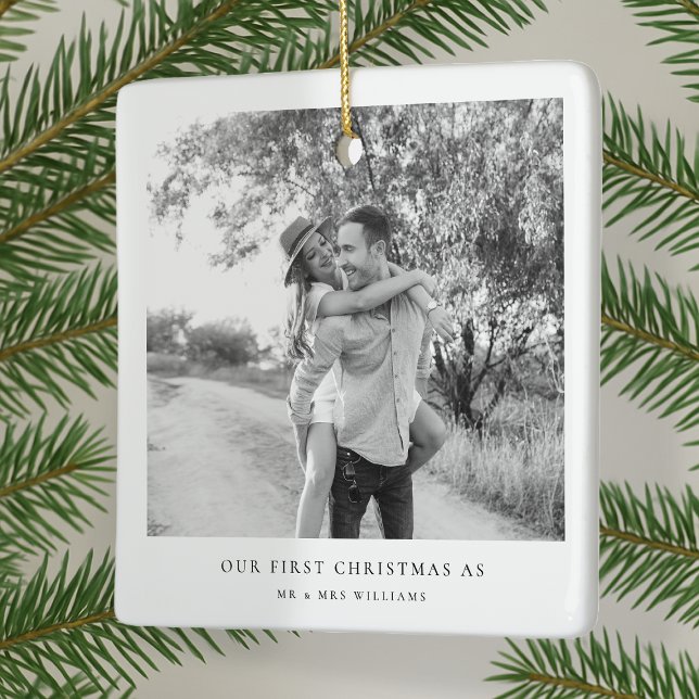 Ceramic Ornament | Our First Christmas as Mr & Mrs (Our First Christmas as Mr & Mrs ornament by Guava, perfect for weddings and newlywed gifting)