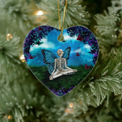 Ceramic Ornament - Skeleton Fairy