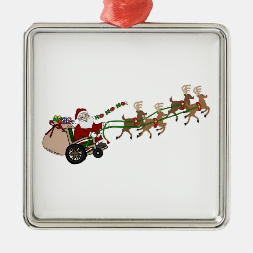 Ceramic Ornament _ Wheelchair Santa