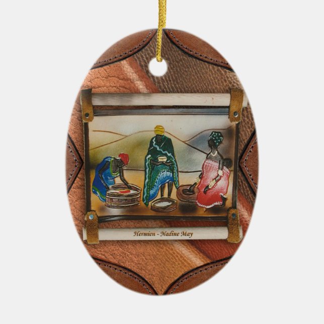 Ceramic ornament with two graphics (Front)