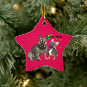 Ceramic Ornaments French Bulldogs