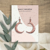 Blush Pink Arch Business Earring Display Card