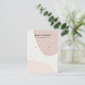 CERAMIC PEACH PINK BLUSH WAVE STUD EARRING DISPLAY BUSINESS CARD (Standing Front)