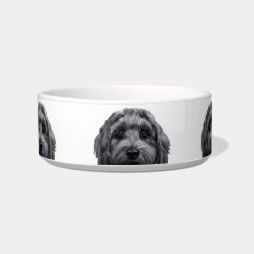 Ceramic Pet Bowl Black labradoodle Bowl