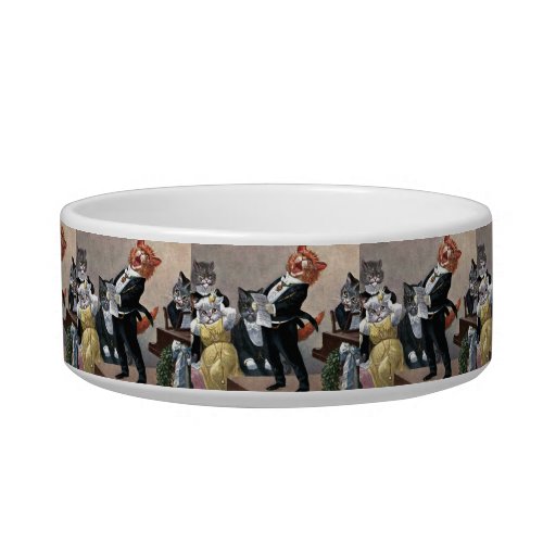 Ceramic Pet Bowl Medium Cats Singing