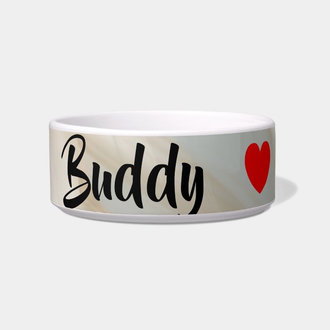 Ceramic Pet Bowl Trend Abstract Sandy Tornado Beig (Front)