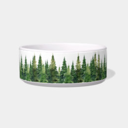 Ceramic Pet Bowl - Watercolor Forest