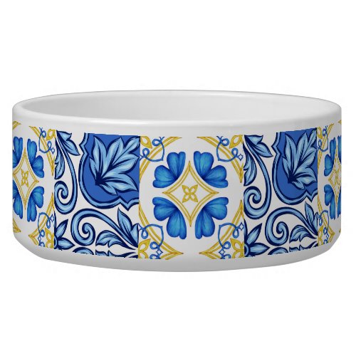 Ceramic Pet Bowl with pictures of Portuguese tiles