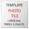 Ceramic Photo Tile Template / Custom sizes