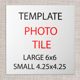 Ceramic Photo Tile Template / Custom sizes