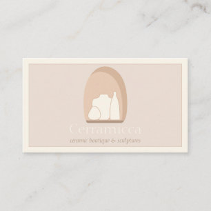 Ceramic Pottery Handmade Porcelain Sculpture Vase Business Card