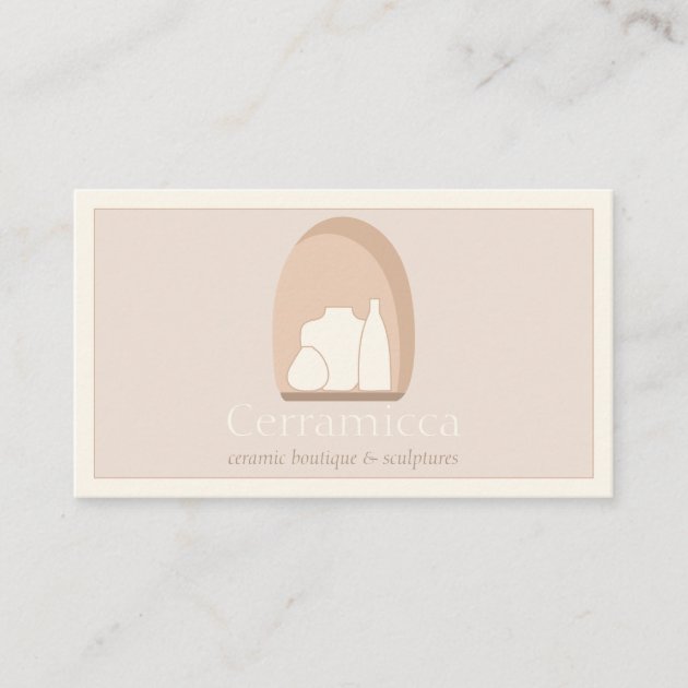 Ceramic Pottery Handmade Porcelain Sculpture Vase Business Card