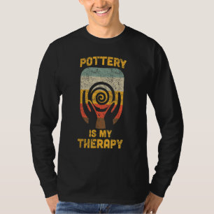 Ceramic Pottery Is My Therapy Retro Vintage Graphi T-Shirt