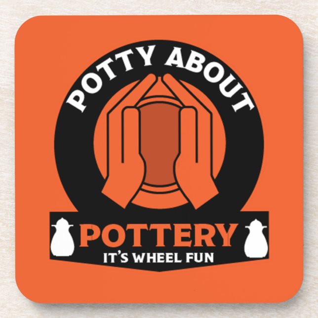 Ceramic Pottery Maker Beverage Coaster (Front)