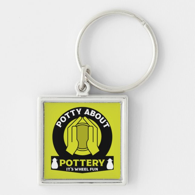 Ceramic Pottery Maker Keychain (Front)