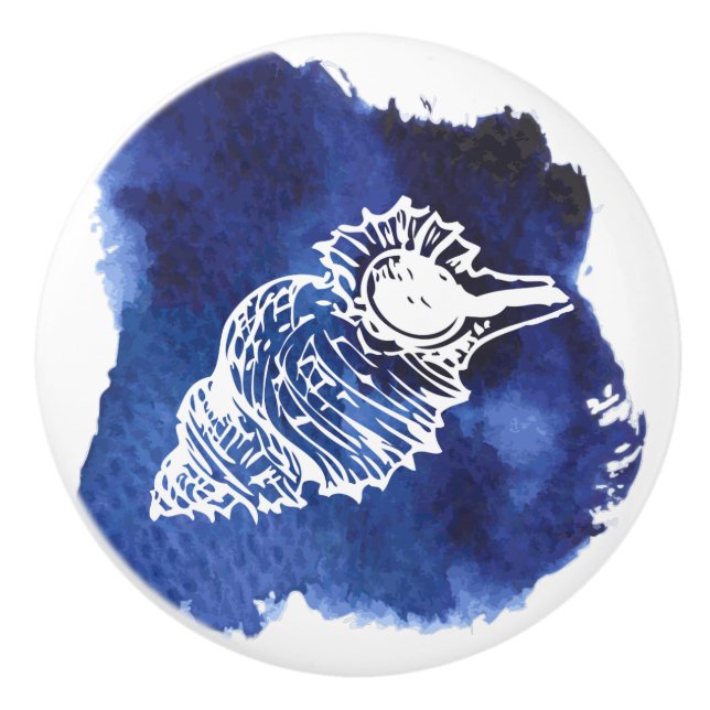 Ceramic Pull, Coastal Living Design, SeaShell Knob (Front)