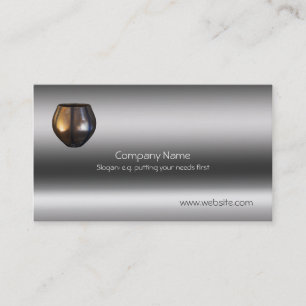 Ceramic Raku Pottery on Metallic-look template Business Card